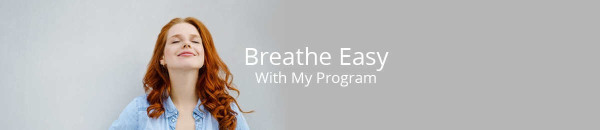 woman breathing easily